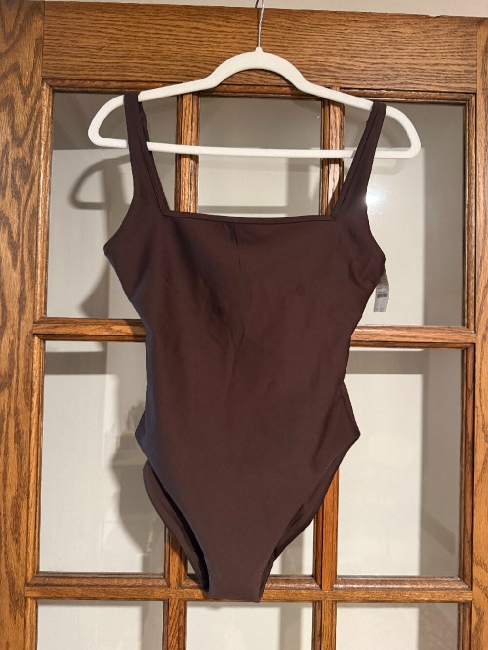 J.Crew Squareneck one-piece in Classic Sculpt™